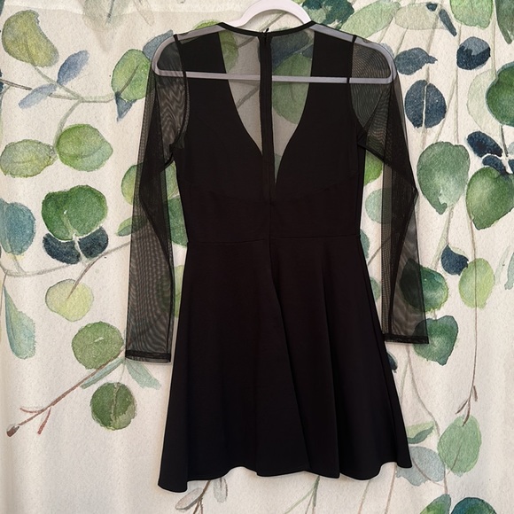 Lulus | Angelic Attitude Black Long Sleeve Skater Dress - Picture 8 of 14